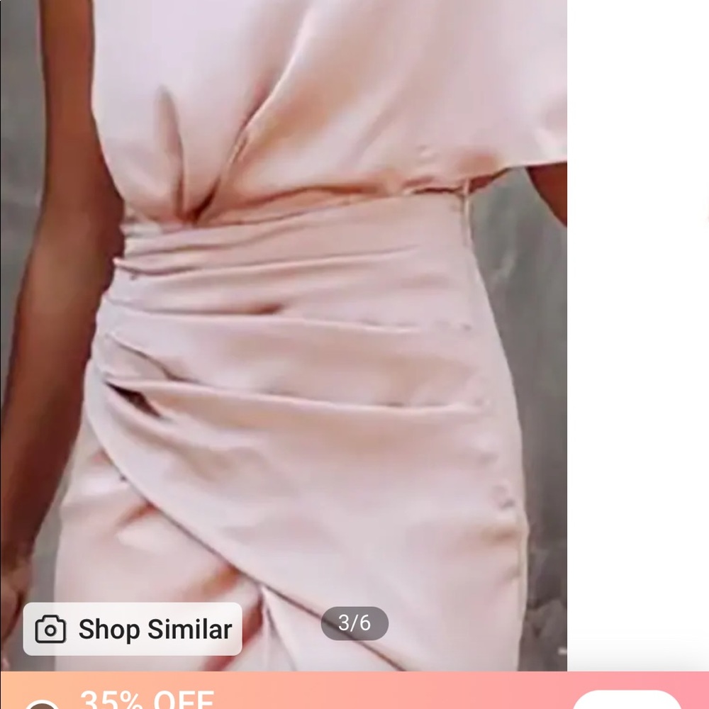 Cupshe Blush one shoulder dress - Picture 2 of 4